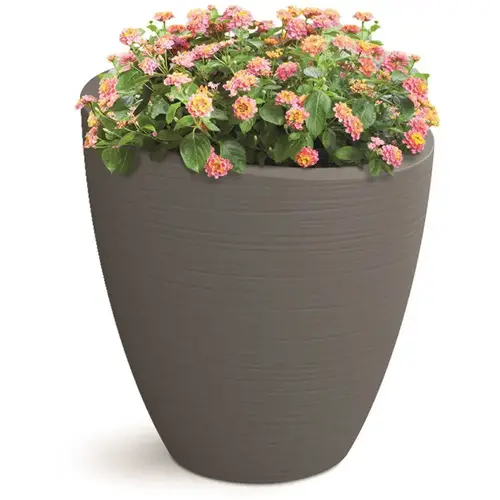 Modesto 30 in. Round Graphite Grey Polyethylene Planter