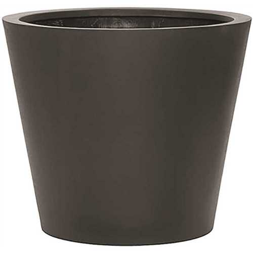 Vasesource ESSEX2426BL Essex 23.75 in. x 26.75 in. x 26.75 in. Black Fiberstone Planter