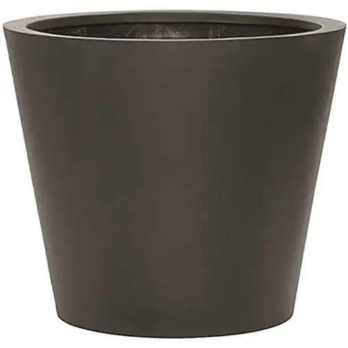 Essex 19.75 in. x 23 in. x 23 in. Black Fiberstone Planter