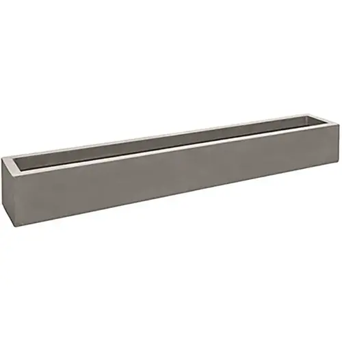 10 in. x 12 in. x 78.75 in. Jort Med Natural Gray Rectangular Fiberstone Planter