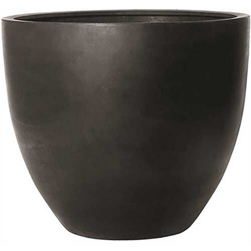 Vasesource E1060-S1-01 33.5 in. x 38.5 in. x 38.5 in. Jumbo Jesslyn Med Black Round Fiberstone Planter