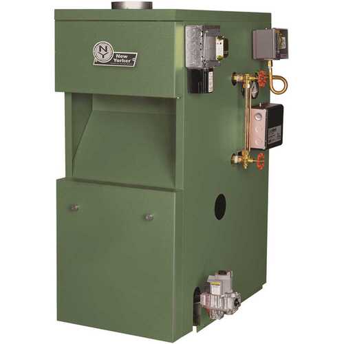 NEW YORKER CG40FN-TH CG-E Series Natural Gas-Fired Water Boiler with 105,000 BTU Input and 77,000 BTU Output Green