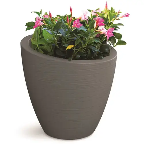 Modesto 20 in. Round Graphite Grey Polyethylene Planter