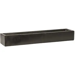 Vasesource CARLO4628BL Carlo 3.75 in. x 6 in. x 27.5 in. Black Fiberstone Planter