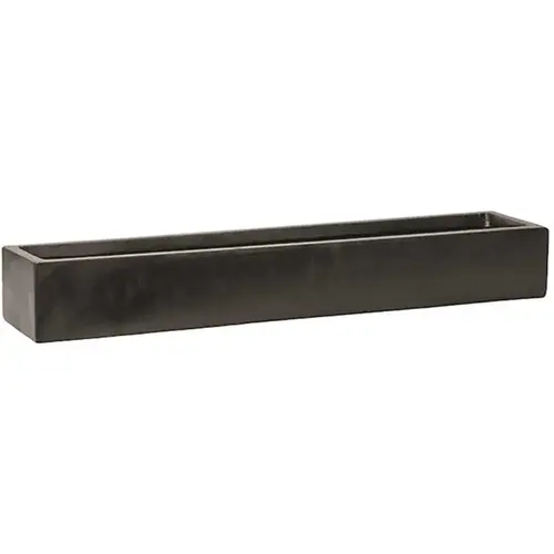 Carlo 3.75 in. x 6 in. x 27.5 in. Black Fiberstone Planter