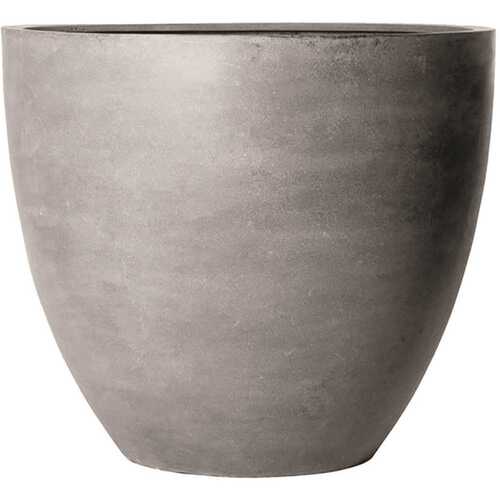 33.5 in. x 38.5 in. x 38.5 in. Jumbo Jesslyn Med Gray Round Fiberstone Planter