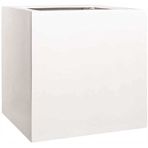 Vasesource FRBT2121WH Syrah 20 in. x 20 in. x 20 in. x 20 Opening White Round Bottom Fiberglass Planter
