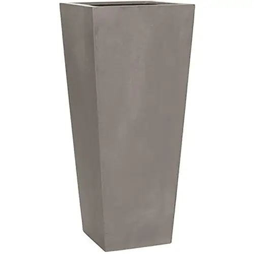 16 in. x 20 in. Matte Gray Fiberstone Rectangular Planter