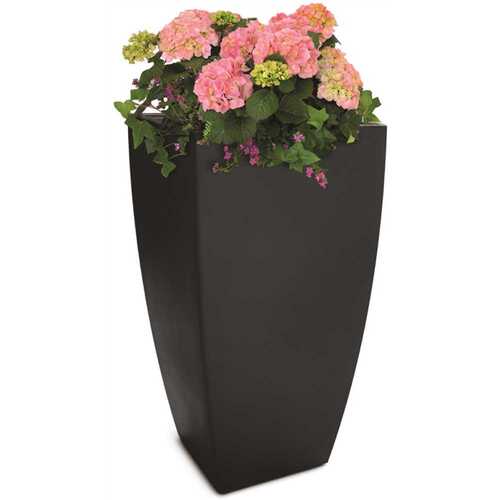 Kobi 38 in. Tall Black Self-Watering Polyethylene Planter