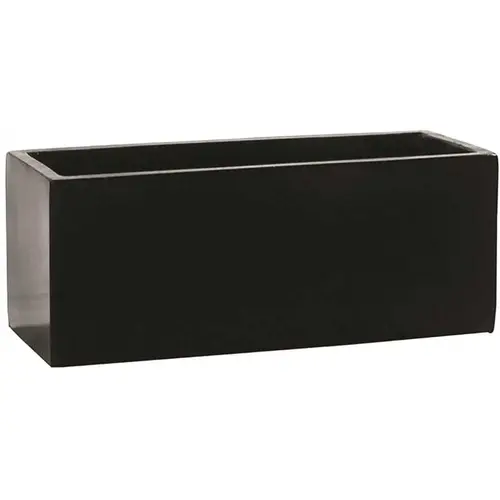 Carlo 8 in. x 8 in. x 20 in. Black Fiberstone Planter