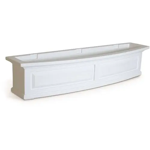 Nantucket 48 in. x 11.5 in. Self-Watering White Polyethylene Window Box