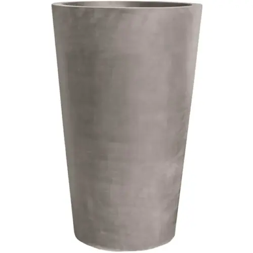 47.25 in. x 30.5 in. x 30.5 in. Belle XL Natural Gray Round Fiberstone Planter