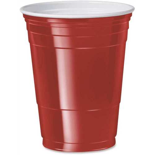 SOLO INC SCCP16R 16 oz. Red Plastic Party Cold Drink Cups