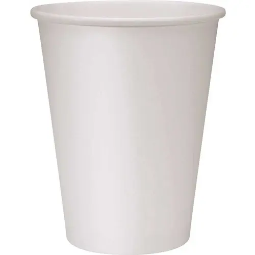 Genuine Joe GJO19047CT 12 oz. White Polyurethane Lined Disposable Hot Cups