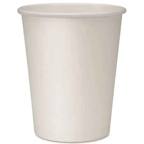 Genuine Joe GJO19045CT 8 oz. White Polyurethane Lined Disposable Hot Cups