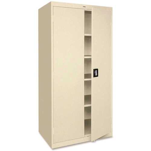 Lorell 3555437 FORTRESS SERIES STEEL STORAGE CABINETS, PUTTY, 36X18X72 IN