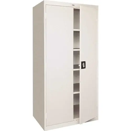 Lorell LLR41306 Fortress Series 36 in. x 18 in. x 72 in., Light Gray, Steel Storage Cabinets