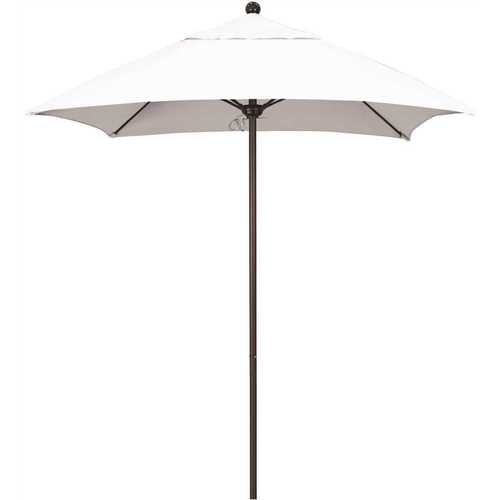 California Umbrella ALTO604117-5404 6 ft. Square Bronze Aluminum Commercial Market Patio Umbrella with Fiberglass Ribs and Push Lift in Natural Sunbrella