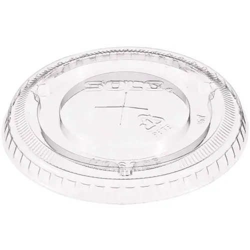 Clear Lid Pet 600-Flat Straw Slot Translucent - pack of 2600