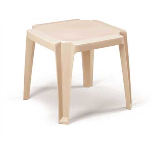 Grosfillex US529866 Miami Sand Square Plastic Outdoor Side Table