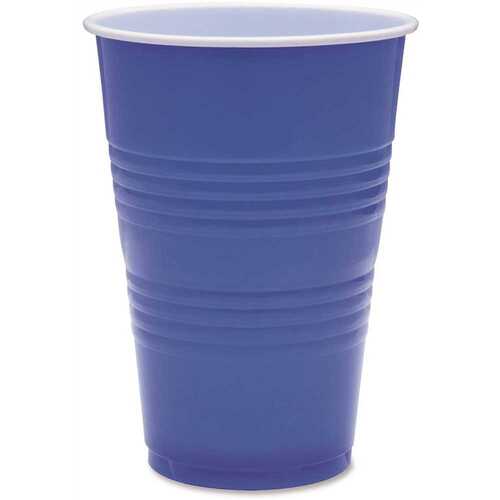 Genuine Joe GJO11250 16 oz. Blue Plastic Party Cups