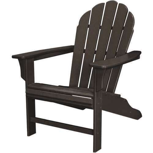 Trex Outdoor Furniture TXWA16CB HD Patio Adirondack Chair in Charcoal Black