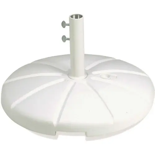 Fillable 5lb Resin Patio Umbrella Base in White