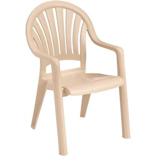 Pacific Fanback Sand Stacking Plastic Outdoor Dining Chair