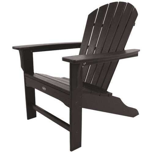 Trex Outdoor Furniture TXA15CB Yacht Club Shellback Charcoal Black Plastic Patio Adirondack Chair