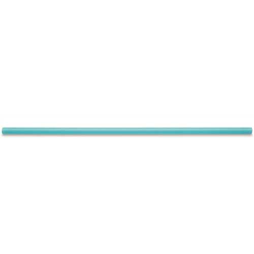PHADE 511179 10.25 in. Blue Disposable Polymer Giant Straws Printed Paper Wrapped