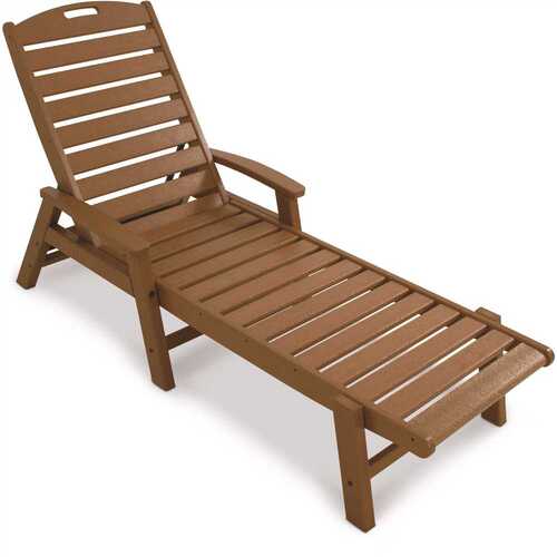 Trex Outdoor Furniture TXC2280TH Yacht Club Tree House Plastic Outdoor Patio Stackable Chaise Lounge Chair