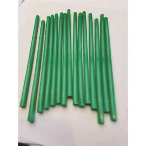 Jumbo Straw P/E 7.75 in. Green Compostable Unwrapped - pack of 1000