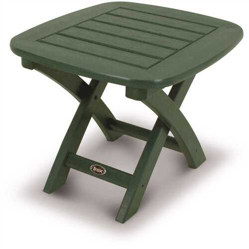 Trex Outdoor Furniture TXNSTRC Yacht Club 21 in. x 18 in. Rainforest Canopy Patio Side Table