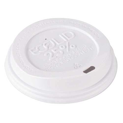 Eco-Products, Inc EP-HL16-WR 25% Recycled Content White Hot Cup Lid Fits 10-20 oz. Evolution World Hot Cup - pack of 1000