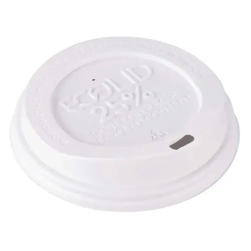 Eco-Products, Inc EP-HL16-WR 25% Recycled Content White Hot Cup Lid Fits 10-20 oz. Evolution World Hot Cup - pack of 1000