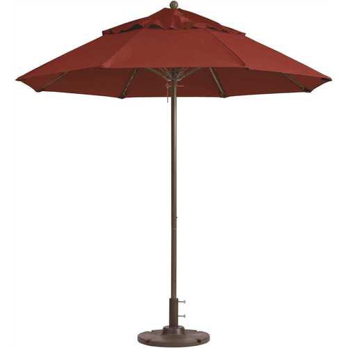 Grosfillex 98818231 Windmaster 9 ft. Aluminum Push-Up Market Umbrella in Terra Cotta