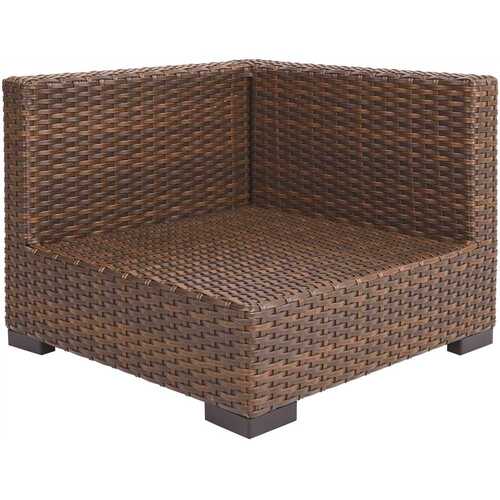 Hampton Bay D13320-SSC-B Commercial Dark Brown Wicker Left Arm, Right Arm or Corner Outdoor Sectional Chair