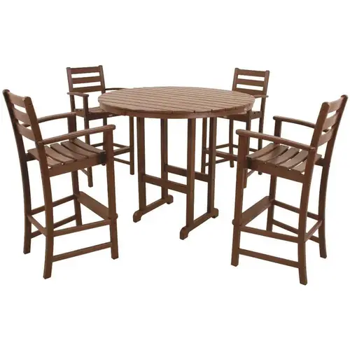 Trex Outdoor Furniture TXS119-1-VL Monterey Bay Vintage Lantern Plastic Outdoor Patio Bar Height Dining Set