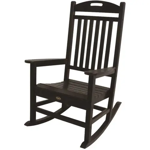 Trex Outdoor Furniture TXR100CB Yacht Club Charcoal Black Plastic Outdoor Patio Rocker