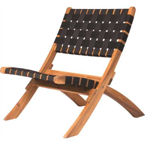 Patio Sense 62774 Sava Folding Outdoor Wooden Lounge Chair