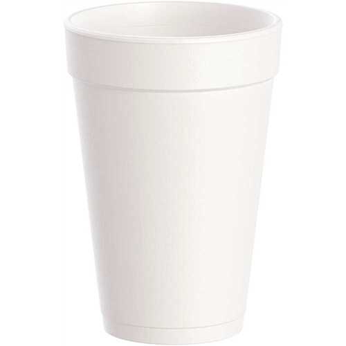 J Cup 16 oz. Tall Insulated Foam Cup, White