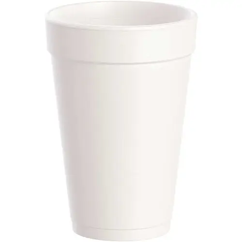 DART 16J16 J Cup 16 oz. Tall Insulated Foam Cup, White - pack of 1000