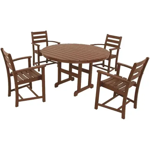 Trex Outdoor Furniture TXS101-1-VL Monterey Bay Vintage Lantern Plastic Outdoor Patio Dining Set