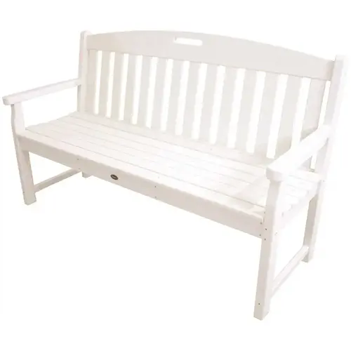 Trex Outdoor Furniture TXB60CW Yacht Club 60 in. Classic White Plastic Patio Bench