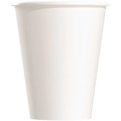 SOLO INC 378W-2050 Single Sided Poly Paper Hot Cups, 8 oz, White
