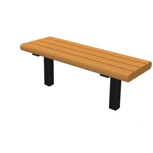 National Brand Alternative 289-3001-2 Creekside 4 ft. Cedar In-Ground Mount Recycled Plastic Bench