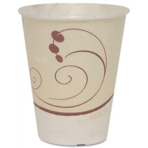 Waxed Paper Cold Cups, 9 oz., Symphony Design