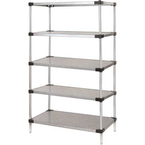Chrome 4-Tier Chrome Wire Shelving Unit (36 in. W x 54 in. H x 18 in. D)