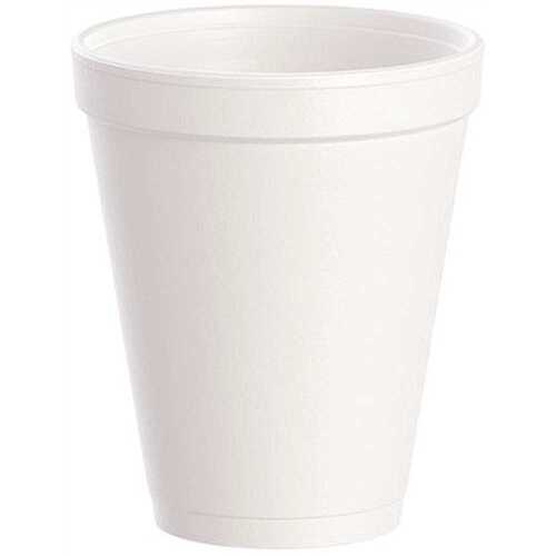DART 10J10 J Cup 10 oz. White Insulated Foam Cup (1000-Per Case)