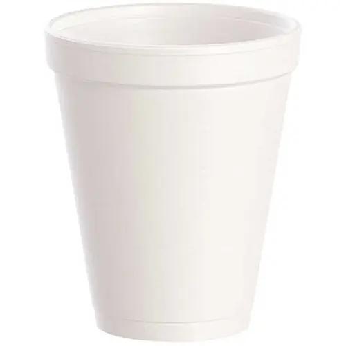 DART 10J10 J Cup 10 oz. White Insulated Foam Cup (1000-Per Case) - pack of 1000